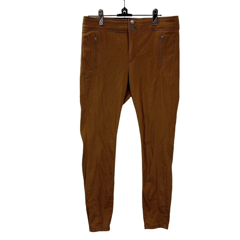 Loft Womens Sateen Brown High Waist Skinny Pants Size 6/28 Preppy Classic Casual
